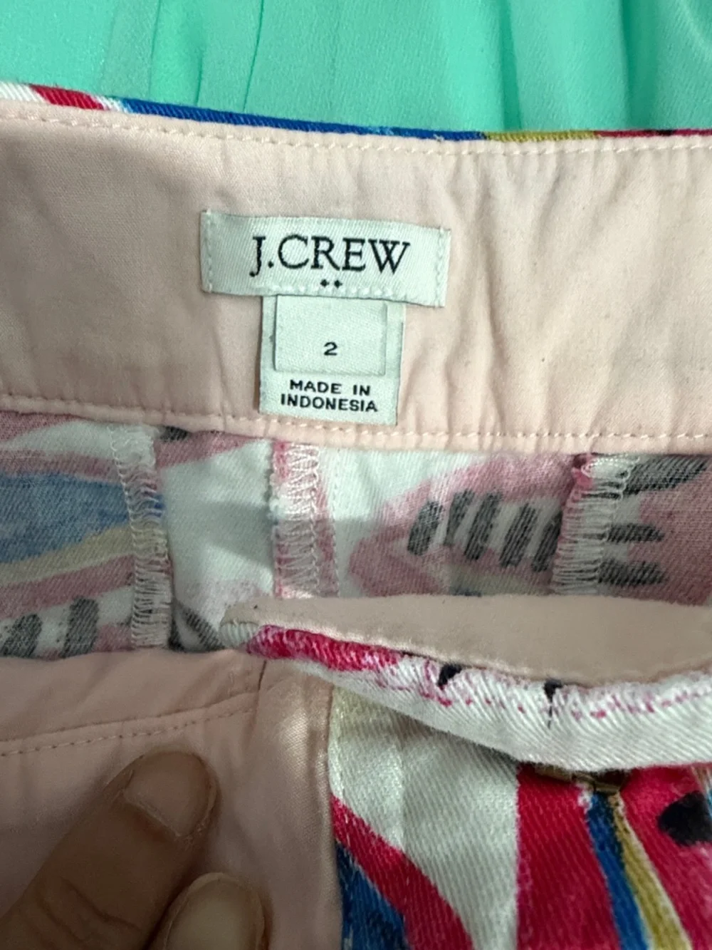 J. Crew Colorful Patterned Shorts size 2